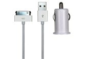 Mobil - Adaptere og ladere - Sinox 12V Car Charger w/30-pin 1.0A - 1m - White - SXI782