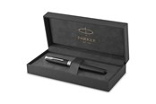Skrive- & Tegneverktøy - Parker Sonnet Rollerball Pen | Matte Black Lacquer with Palladium Trim | Fine Point Black Ink | Gift Box - 1931523
