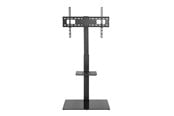 Veggmontering, AV-braketter & AV-møbler - Alterzone Slim 7g stativ med glassfot for 37 - 70" TV-er, svart - Max 40 kg - recommended for - ALZTVSLIMGL37-70-T