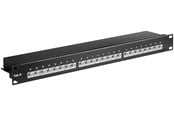 Nettverkskabel - Pro CAT 6 19 inch (48.3 cm) Patch Panel 24 Port blac - Svart - 0.4m - 4040849930485