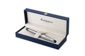 Skrive- & Tegneverktøy - Waterman Expert Fountain Pen | Stainless Steel with Chrome Trim | Medium Nib | Gift Box - S0952060