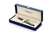 Skrive- & Tegneverktøy - Waterman Expert Ballpoint Pen | Gloss Black with Chrome Trim | Medium Tip | Blue Ink | Gift Box - S0951800