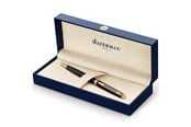 Skrive- & Tegneverktøy - Waterman Hémisphère Ballpoint Pen | Matte Black with 23k Gold Trim | Medium Point | Blue Ink | Gift Box - S0920770