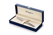 Skrive- & Tegneverktøy - Waterman Hémisphère Fountain Pen | Stainless Steel with Chrome Trim | Fine Nib | Blue Ink | Gift Box - S0920410