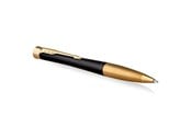 Skrive- & Tegneverktøy - Parker Urban Twist Ballpoint Pen | Muted Black with Gold Trim | Medium Point Blue Ink Refill | Gift Box - 2143640