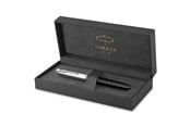 Skrive- & Tegneverktøy - Parker 51 Fountain Pen | Black Barrel with Chrome Trim | Fine Nib with Black Ink Cartridge | Gift Box - 2123491