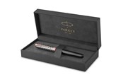 Skrive- & Tegneverktøy - Parker Sonnet Fountain Pen | Premium Metal and Grey Satin Finish with Rose Gold Trim | Fine 18k Gold Nib with Black Ink Cartridge | Gift Box - 2119788