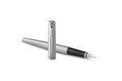 Skrive- & Tegneverktøy - Parker Jotter Fountain Pen | Stainless Steel with Chrome Trim | Medium Nib Blue Ink | Gift Box - 2030946