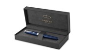 Skrive- & Tegneverktøy - Parker Sonnet Fountain Pen | Blue Lacquer with Palladium Trim | Medium Nib | Gift Box - 1945364