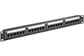Nettverkskabel - Pro CAT 6 19 inch (48.3 cm) Patch Panel 24 Port blac - 4040849938665