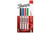 Skrive- & Tegneverktøy - Sharpie Permanent Markers | Ultra-Fine Point | Assorted Classic Colours | 4 Count - 1985879
