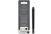 Skrive- & Tegneverktøy - Parker Fountain Pen Ink Refill Cartridges | Long | Black QUINK Ink | 5 Count (Blister) - 1950402