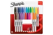 Skrive- & Tegneverktøy - Sharpie Permanent Markers | Fine Point | Assorted Colours | 24 Count - 2065405