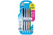 Skrive- & Tegneverktøy - Paper Mate FlexGrip Gel Pens | Medium Point (0.7 mm) | Black Blue Red & Green Ink | 4 Count - 2108216