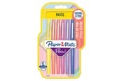 Skrive- & Tegneverktøy - Paper Mate Flair Felt Tip Pens | Medium Point (0.7mm) | Assorted Pastel Colours | 6 Count - 2137276
