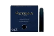 Skrive- & Tegneverktøy - Waterman Fountain Pen Refill Ink Cartridges | Standard International (Short) | Intense Black | 6 Count - S0110940