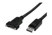 Skjermkabel - StarTech.com 3 ft / 91 cm 20 pin DP DisplayPort Extension Panel Mount Cable - DisplayPort to DisplayPort - Male to Female (DPPNLFM3PW) - DisplayPort cable - 91 cm - DPPNLFM3PW