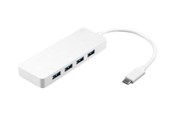 USB-hub - Goobay Multiport Adapter USB-hub - USB 3.2 - 4 porter - Hvit - 44770
