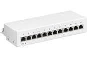 Nettverkskabel - Pro CAT 6 Mini/Desktop Patch Panel 12 Port white - Hvit - 4040849620706