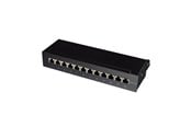 Tilbehør - LogiLink NP0019B Cat.6A Patch Panel 12 ports shielded Desktop black - NP0019B