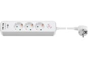 Strømkabel (ekstern) - Pro 3-way power strip with switch and 2 - 4040849412646