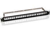 Nettverkskabel - Pro 19 inch (48.3 cm) Keystone blank Patch Panel empty - Svart - 4040849957437