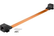 Nettverkskabel - Pro Ultra-slim RJ45 LAN window feed-through 0.5 m - Svart - 0.5m - 4040849714139
