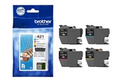 Printertilbehør blekk/toner - Brother LC 421VAL 4-Pack Ink Black/Yellow/Cyan/Magenta - LC421VAL