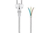 Nettverksadapter - Pro Heat-resistant safety plug cord for assembly 3 m white-silver - 4040849505041