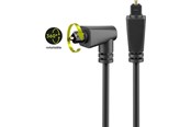 Lydkabel - Pro Angled Toslink cable rotatable - 1m - Black - 4040849415944