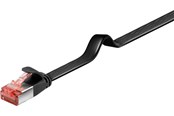 Nettverkskabel - Pro LAN CAT 6 flat - Svart - 1m - 4040849942310