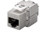 Nettverkskabel - Pro Keystone module RJ45 CAT 6A STP 500 MHz slim-line - Sølv - 4040849908644