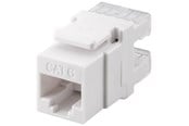 Nettverkskabel - Pro Keystone module RJ45 CAT 6 UTP 250 MHz - Hvit - 4040849957406
