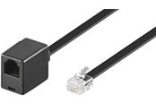 Nettverkskabel - Pro Modular telephone extension cable - Svart - 3m - 4040849682636