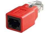 Nettverkskabel - Pro 5e RJ45 cross-over modular adapter CAT 5e - Rød - 4040849689123
