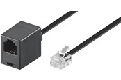 Nettverkskabel - Pro Modular telephone extension cable - Svart - 3m - 4040849682599