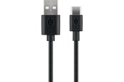 USB - Pro USB-A <-> USB-C - 0.1m - USB 2.0 - Svart - PUSB2.0-AC-BLK-0.1M