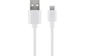 USB - Pro USB-A <-> USB Micro-B - 2m - Hvit - 4040849386664