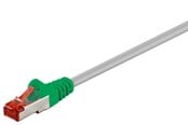 Nettverkskabel - Pro CAT 6 Crossover-patch cable S/FTP (PiMF) grey green - Grønn - 1m - 4040849684562