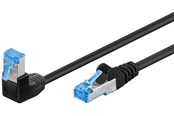 Nettverkskabel - Pro LAN CAT 6A U/UTP 90° - Svart - 0.25m - 4040849515552