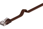 Nettverkskabel - Pro LAN CAT 6 Flat U/UTP - Brown - 1m - 4040849958922