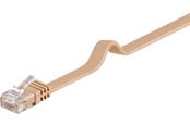 Nettverkskabel - Pro LAN CAT 6 Flat U/UTP - Brown - 1m - 4040849958823