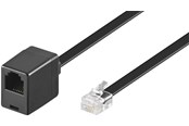 Nettverkskabel - Pro Modular telephone extension cable - Svart - 10m - 4040849682612
