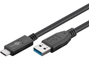 USB - Pro USB-A <-> USB-C - 0.5m - USB 3.2 Gen 2 - Svart - PUSB3.2G2-AC-BLK-0.5M
