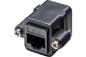 Nettverkskabel - Pro RJ45 mounting adapter with mounting flange black - Svart - 4040849813658