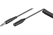 Skjermkabel - Pro Headphone extension cable 6.35 mm coiled cable - 4040849500169