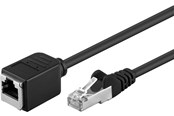 Nettverkskabel - Pro CAT 5e extension cable F/UTP black 1 m - 4040849918865