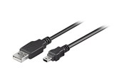 USB - Pro USB-A <-> USB Mini-B (5-pin) - 1m - Svart - 4040849457401