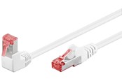 Nettverkskabel - Pro LAN CAT 6 S/FTP - 90° - Hvit - 0.25m - 4040849515484