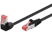 Nettverkskabel - Pro LAN CAT 6 S/FTP - 90° - Svart - 0.5m - 4040849515422